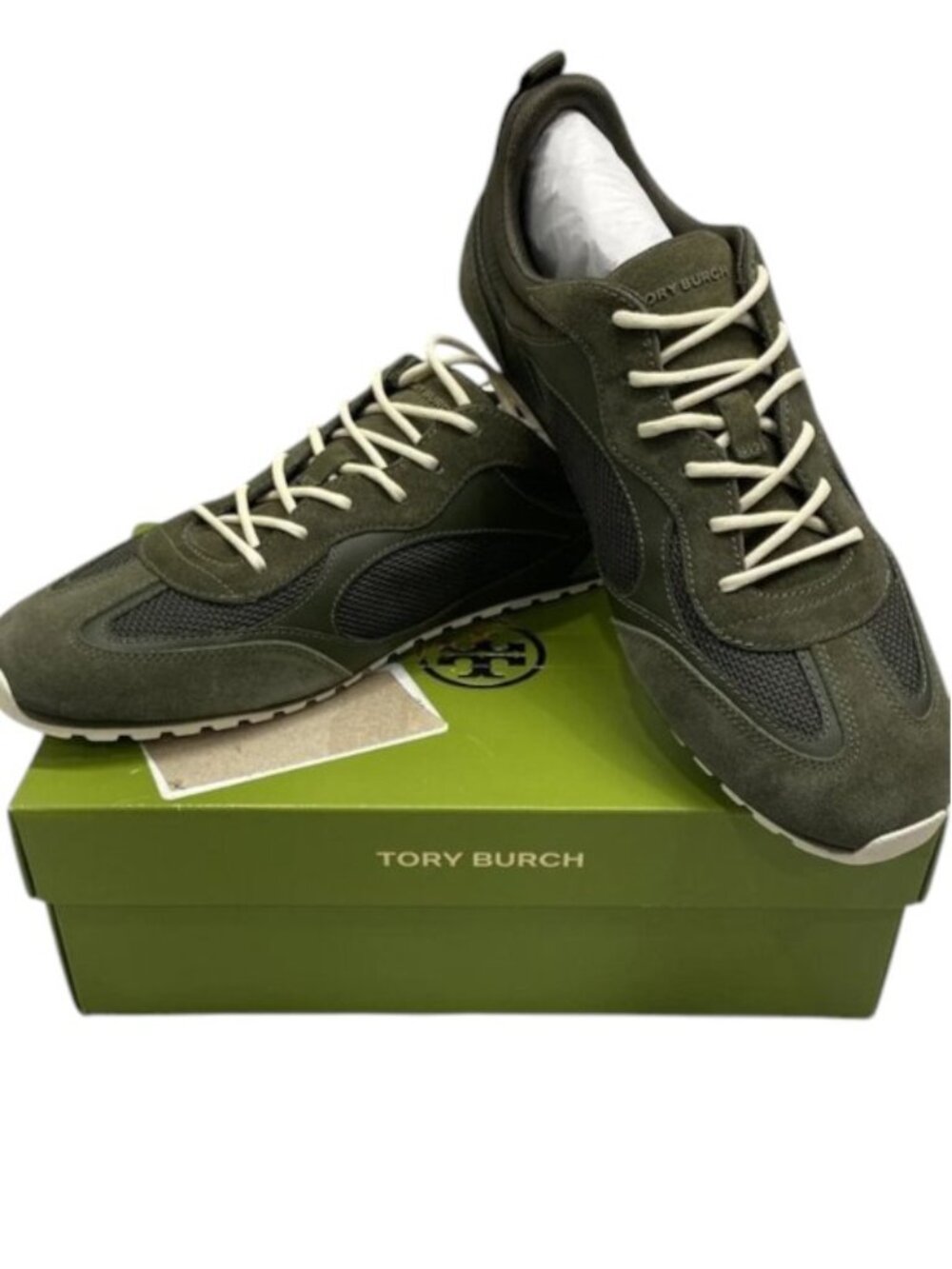 NEW TORY BURCH Field Sneaker Dark Olive US W10.5M